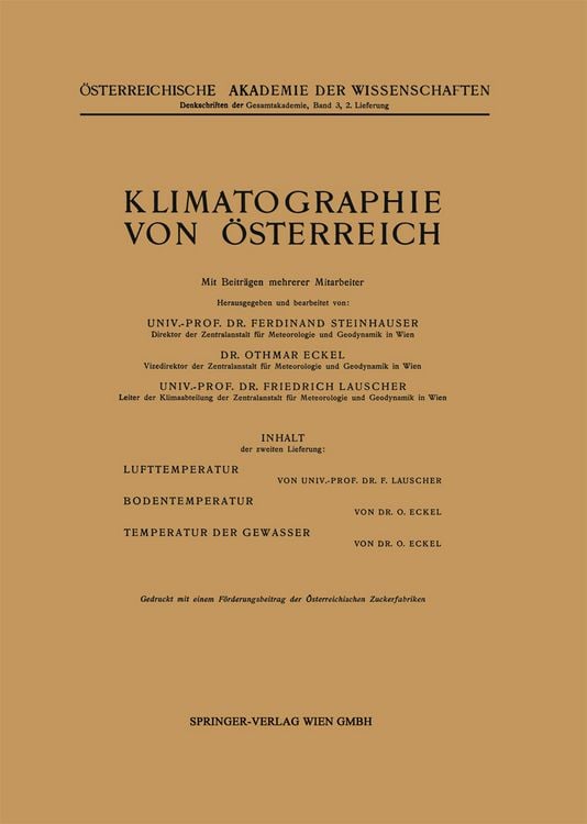 Produktbild: Klimatographie von &Ouml;sterreich