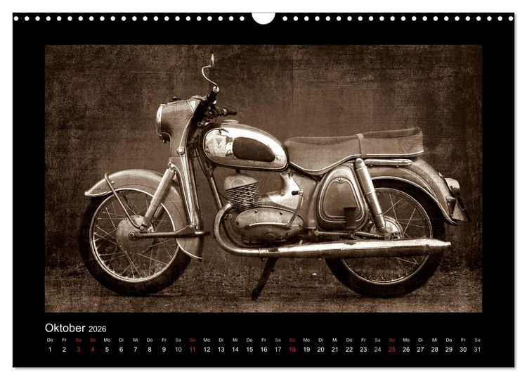 Produktbild: Motorrad Oldtimer (Wandkalender 2026 DIN A3 quer), CALVENDO Monatskalender
