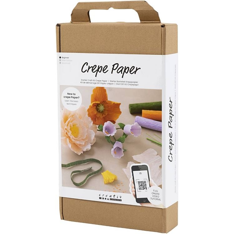 Produktbild: Creativ Company DIY Sets Krepppapier Starter Kreativ Set Krepppapier, Sortierte Farben, 105 g, Kreativ Box