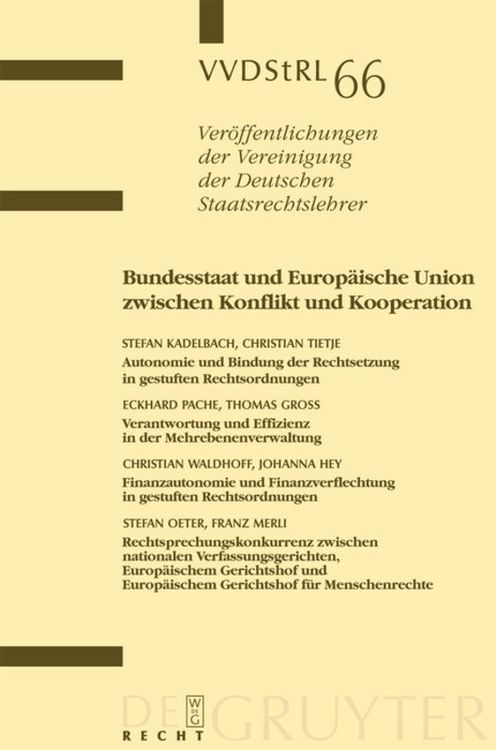 Produktbild: Bundesstaat und Europ&auml;ische Union zwischen Konflikt und Kooperation