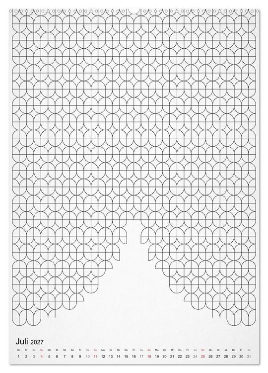 Produktbild: Geometric Graphik Art (Wandkalender 2027 DIN A2 hoch), CALVENDO Monatskalender