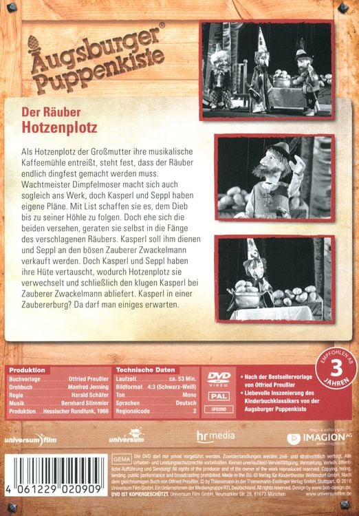 Produktbild: Augsburger Puppenkiste - Der Räuber Hotzenplotz