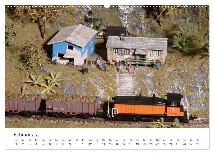 Produktbild: Miniaturbahnen international (hochwertiger Premium Wandkalender 2026 DIN A2 quer), Kunstdruck in Hochglanz