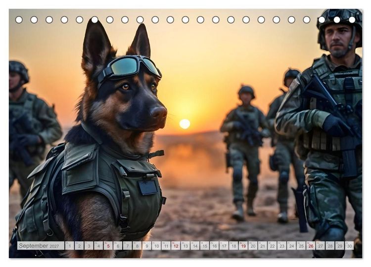 Produktbild: Sch&auml;ferhund 24/7 - Keine Pause f&uuml;r echte Helden (Tischkalender 2027 DIN A5 quer), CALVENDO Monatskalender