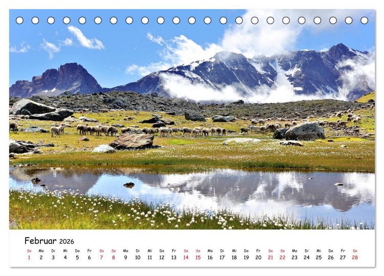 Produktbild: Franz&ouml;sische Alpen - Route des Grandes Alpes (Tischkalender 2026 DIN A5 quer), CALVENDO Monatskalender