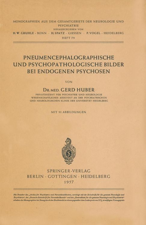 Produktbild: Pneumencephalographische und Psychopathologische Bilder bei Endogenen Psychosen