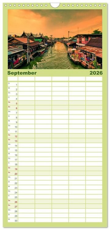 Produktbild: Familienplaner 2026 - Zauberhaftes Thailand mit 5 Spalten (Wandkalender, 21 x 45 cm) CALVENDO