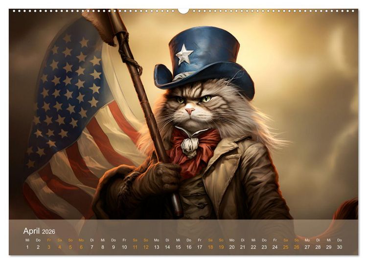 Produktbild: Charaktiere Katzen dieser Welt (hochwertiger Premium Wandkalender 2026 DIN A2 quer), Kunstdruck in Hochglanz