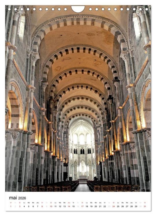 Produktbild: V&eacute;zelay en lumi&egrave;re (Calendrier mural 2026 DIN A4 horizontal), CALVENDO calendrier mensuel