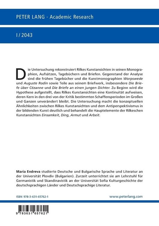 Produktbild: Die Kunstauffassung in Rilkes kunstkritischen Schriften