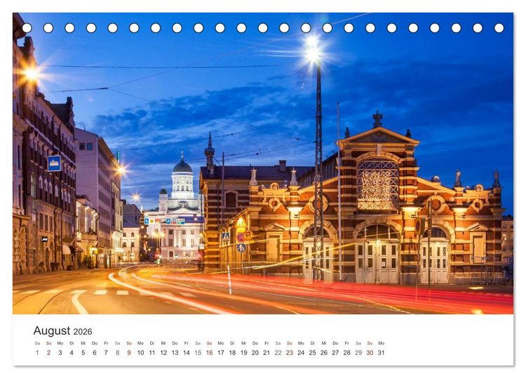 Produktbild: Helsinki - Hauptstadt am Finnischen Meerbusen (Tischkalender 2026 DIN A5 quer), CALVENDO Monatskalender
