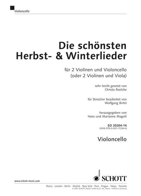 Produktbild: Die sch&ouml;nsten Herbst- und Winterlieder