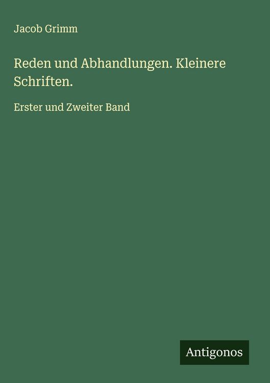 Produktbild: Reden und Abhandlungen. Kleinere Schriften.