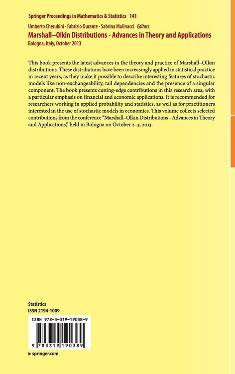 Produktbild: Marshall Olkin Distributions - Advances in Theory and Applications
