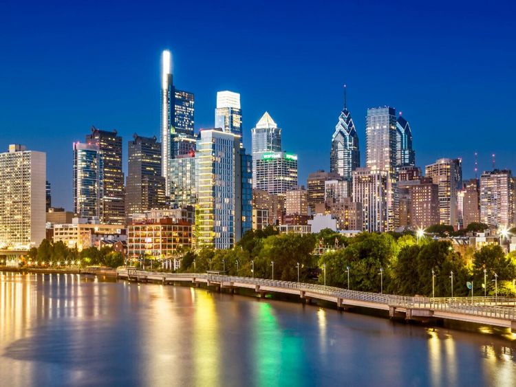 Produktbild: CALVENDO Puzzle Blick von der South Street Bridge auf Downtown Philadelphia | 1000 Teile Lege-Gr&ouml;&szlig;e 64x48cm Foto-Puzzle f&uuml;r gl&uuml;ckliche Stunden