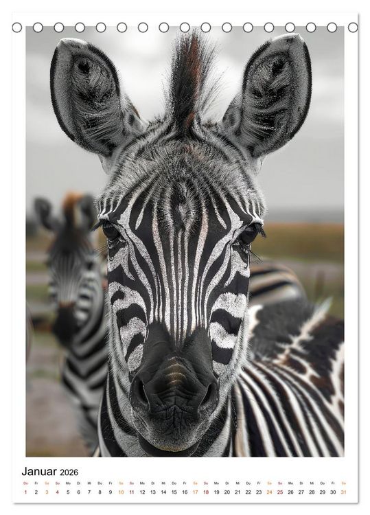 Produktbild: Afrikas Tierwelt - imposante K&ouml;pfe (Tischkalender 2026 DIN A5 hoch), CALVENDO Monatskalender