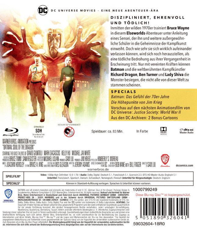 Produktbild: DCU: Batman Soul of the Dragon