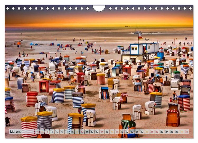 Produktbild: Strandvergn&uuml;gen - an Nordsee und Ostsee (Wandkalender 2026 DIN A4 quer), CALVENDO Monatskalender