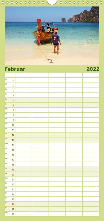 Produktbild: Familienplaner Backpacker um die Welt (Wandkalender 2022 , 21 cm x 45 cm, hoch)