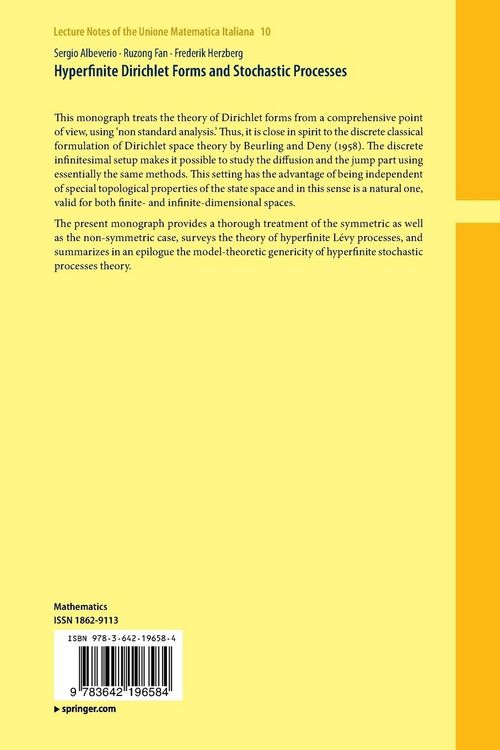 Produktbild: Hyperfinite Dirichlet Forms and Stochastic Processes