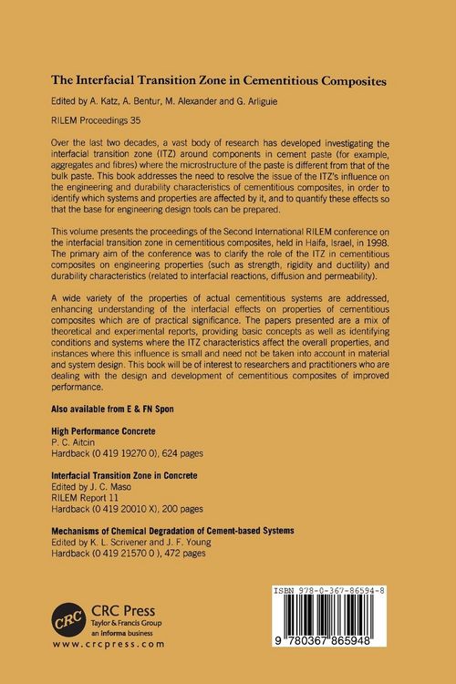 Produktbild: Interfacial Transition Zone in Cementitious Composites