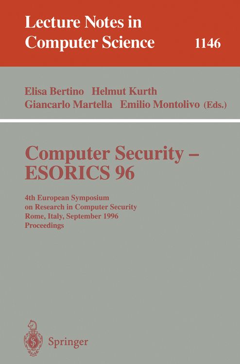 Produktbild: Computer Security - ESORICS 96
