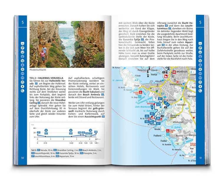 Produktbild: KOMPASS Wanderf&uuml;hrer Istrien mit Kvarner-Bucht, Krk, Rab, Cres und Losinj, 55 Touren