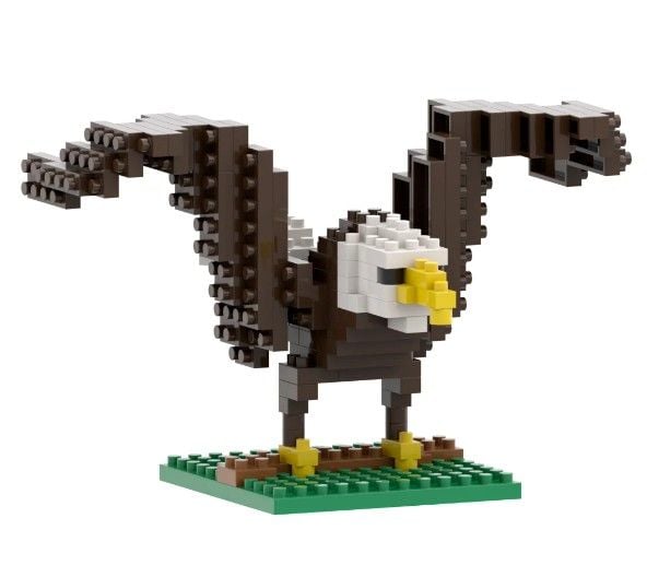 Produktbild: BRIXIES 200284 - Adler, 3D Konstruktionsbausatz aus Ministeinen, 113 Teile