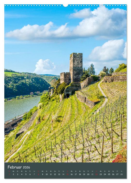 Produktbild: Burgen am Mittelrhein (Wandkalender 2026 DIN A2 hoch), CALVENDO Monatskalender