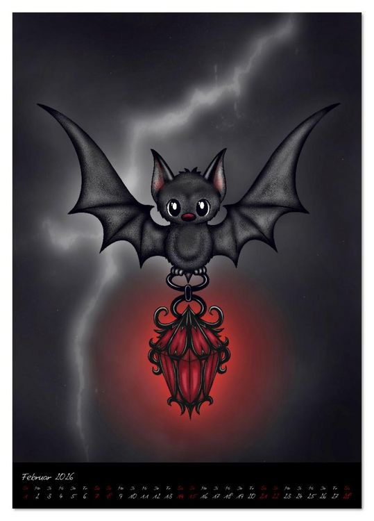 Produktbild: Gothic Fantasy Tiere (Tischkalender 2026 DIN A5 hoch), CALVENDO Monatskalender