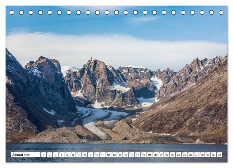 Produktbild: Scoresbysund - Sommer im gr&ouml;&szlig;ten und l&auml;ngsten Fjordsystem der Welt (Tischkalender 2026 DIN A5 quer), CALVENDO Monatskalender