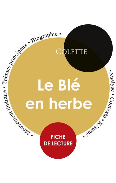 Produktbild: Fiche de lecture Le Bl&eacute; en herbe (&Eacute;tude int&eacute;grale)