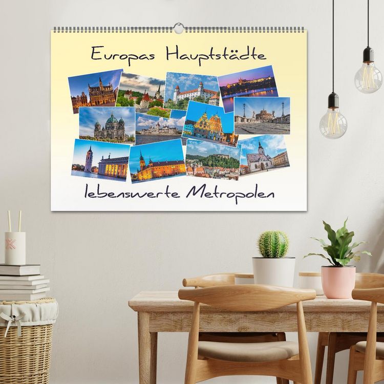 Produktbild: Europas Hauptst&auml;dte &ndash; lebenswerte Metropolen (Wandkalender 2026 DIN A2 quer), CALVENDO Monatskalender
