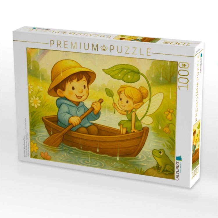 Produktbild: CALVENDO Puzzle Bootsfahrt durch Regenpf&uuml;tzen | 1000 Teile Lege-Gr&ouml;&szlig;e 64x48cm Foto-Puzzle f&uuml;r gl&uuml;ckliche Stunden