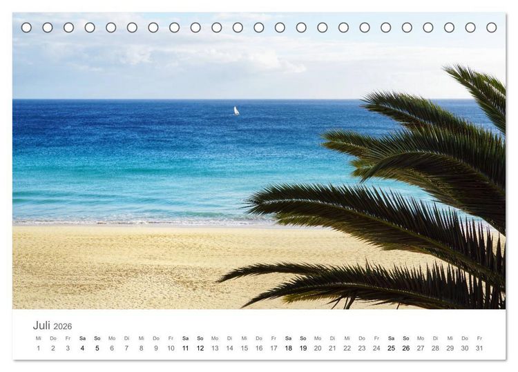 Produktbild: Fuerteventura - die W&uuml;steninsel der Kanaren (Tischkalender 2026 DIN A5 quer), CALVENDO Monatskalender