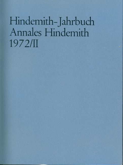 Produktbild: Hindemith-Jahrbuch