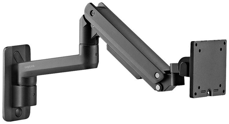 Produktbild: LogiLink BP0169 Monitor-Wandhalterung 1 Display(s) Schwarz Drehbar, H&ouml;henverstellbar, Neigbar, Rotierbar, Schwenkbar