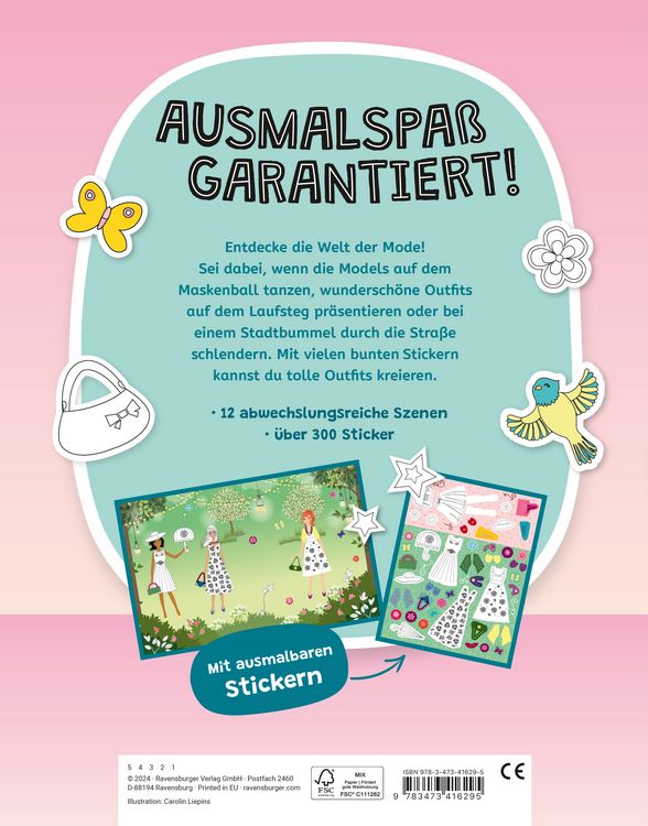 Produktbild: Mein Ausmalstickerbuch - Traumkleider