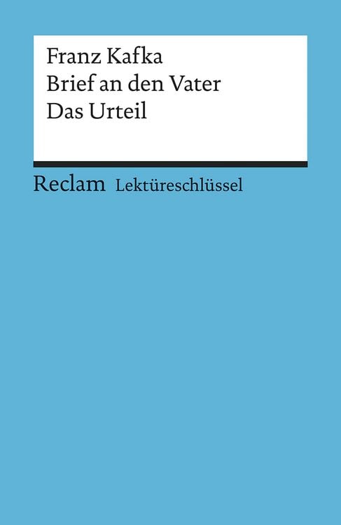 Produktbild: Brief an den Vater / Das Urteil. Lektüreschlüssel für Schüler