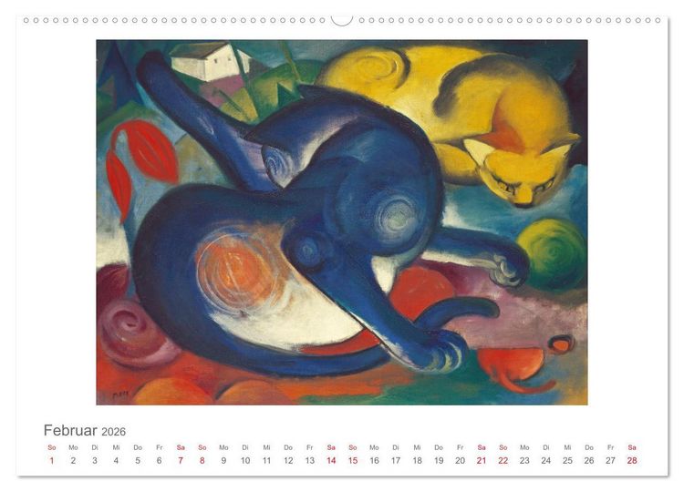 Produktbild: Franz Marc 2026 (hochwertiger Premium Wandkalender 2026 DIN A2 quer), Kunstdruck in Hochglanz