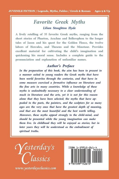 Produktbild: Favorite Greek Myths (Yesterday's Classics)