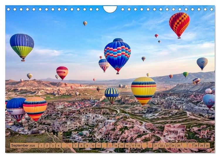 Produktbild: Fahren mit dem Ballon (Wandkalender 2026 DIN A4 quer), CALVENDO Monatskalender
