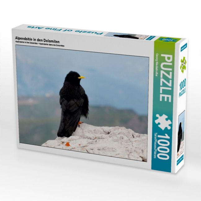 Produktbild: CALVENDO Puzzle Alpendohle in den Dolomiten | 1000 Teile Lege-Gr&ouml;&szlig;e 64x48cm Foto-Puzzle f&uuml;r gl&uuml;ckliche Stunden