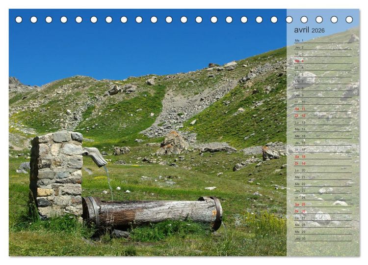 Produktbild: MONTAGNES Sommets des Hautes-Alpes (Calendrier de bureau 2026 DIN A5 vertical), CALVENDO calendrier mensuel