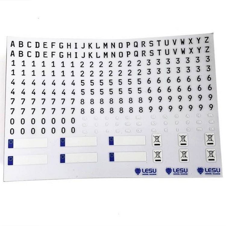 Produktbild: Thicon Models 50413 Nummernschild-Sticker 1:14 Dekorbogen 1St.