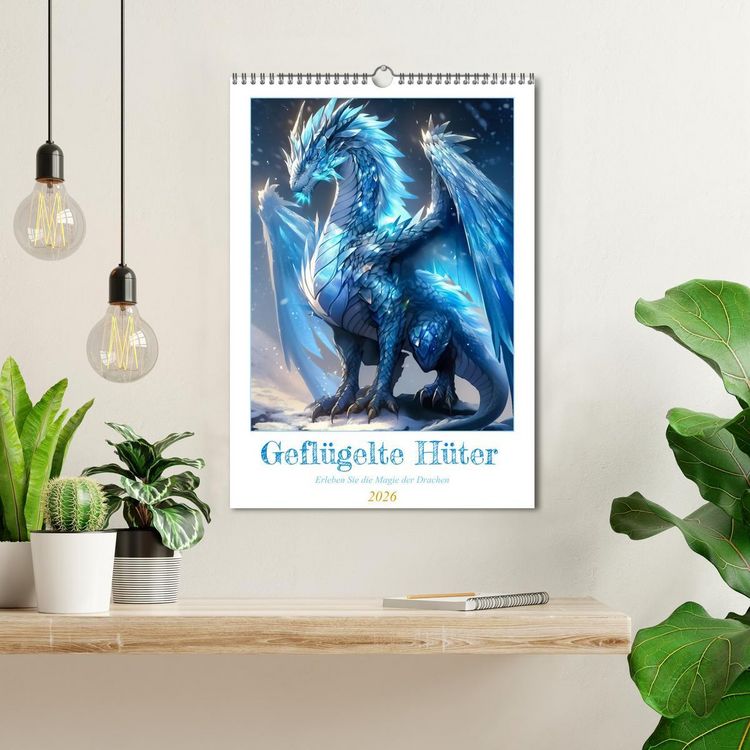 Produktbild: Gefl&uuml;gelte H&uuml;ter - Erleben Sie die Magie der Drachen (Wandkalender 2026 DIN A3 hoch), CALVENDO Monatskalender