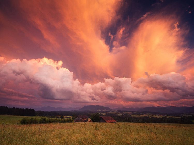 Produktbild: CALVENDO Puzzle Abziehendes Gewitter im Sonnenuntergang | 1000 Teile Lege-Gr&ouml;&szlig;e 64x48cm Foto-Puzzle f&uuml;r gl&uuml;ckliche Stunden