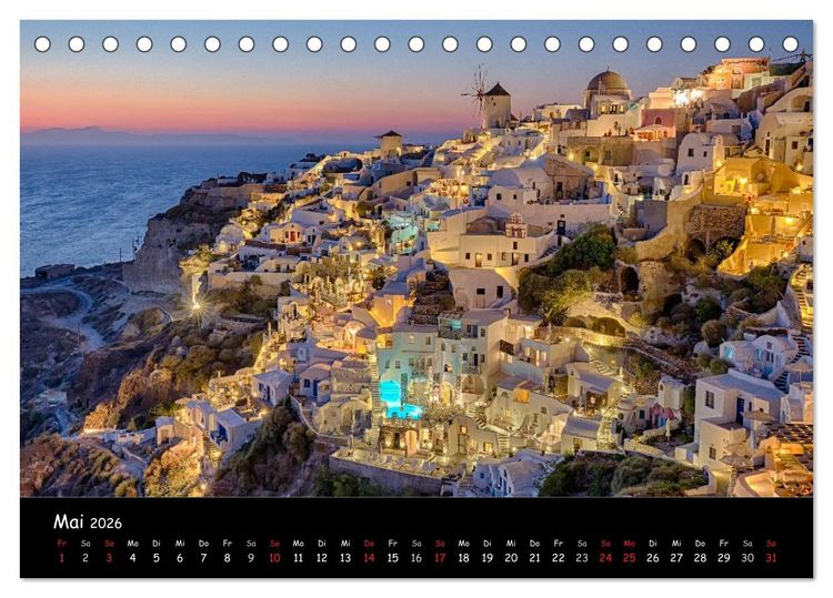 Produktbild: Leuchtende St&auml;dte (Tischkalender 2026 DIN A5 quer), CALVENDO Monatskalender