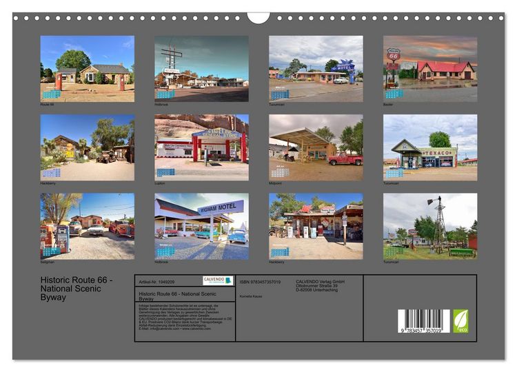 Produktbild: Historic Route 66 - National Scenic Byway (Wandkalender 2026 DIN A3 quer), CALVENDO Monatskalender