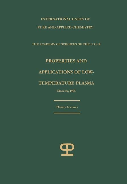 Produktbild: Properties and applications of low-temperature plasma